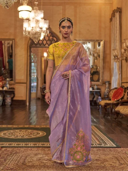 Kalasutra Gold Tissue Embroidery Online Occasion Wear Saree Wholesale